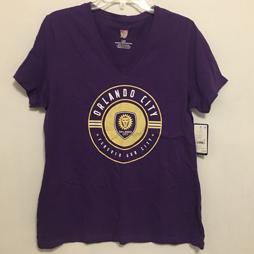MLS Soccer T-shirt Orlando City V neck women’s